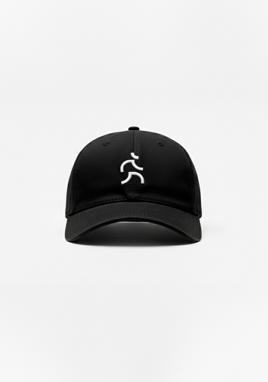 Boné Dad Hat Não Vai Tô Indo preto vista frontal com logo