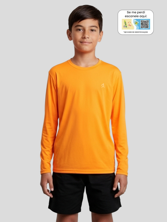 Camisa Praia com QR Code de Identificação| Infantil | Unissex