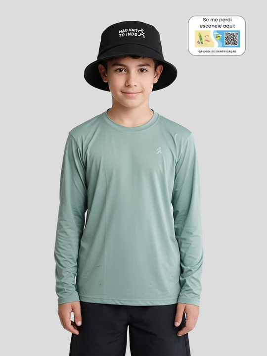 Camisa Praia com QR Code de Identificação| Infantil | Unissex