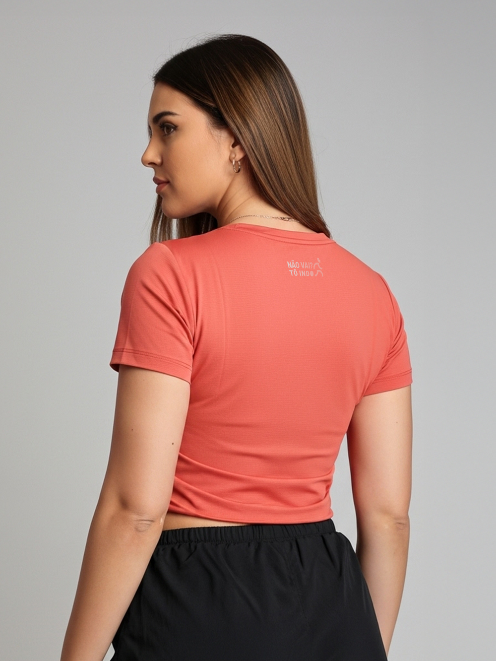 Cropped Manga Curta On Fleek - Terracota