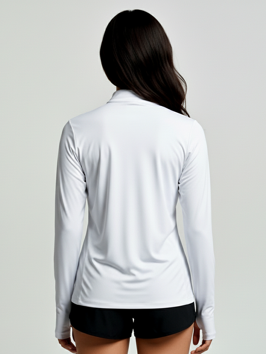 Camisa Praia Manga Longa Gola Alta | Feminina