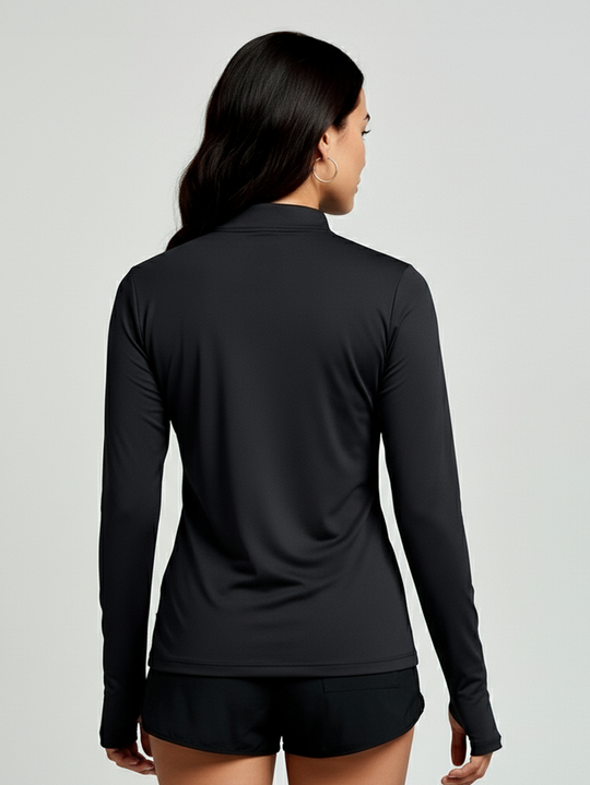 Camisa Praia Manga Longa Gola Alta | Feminina