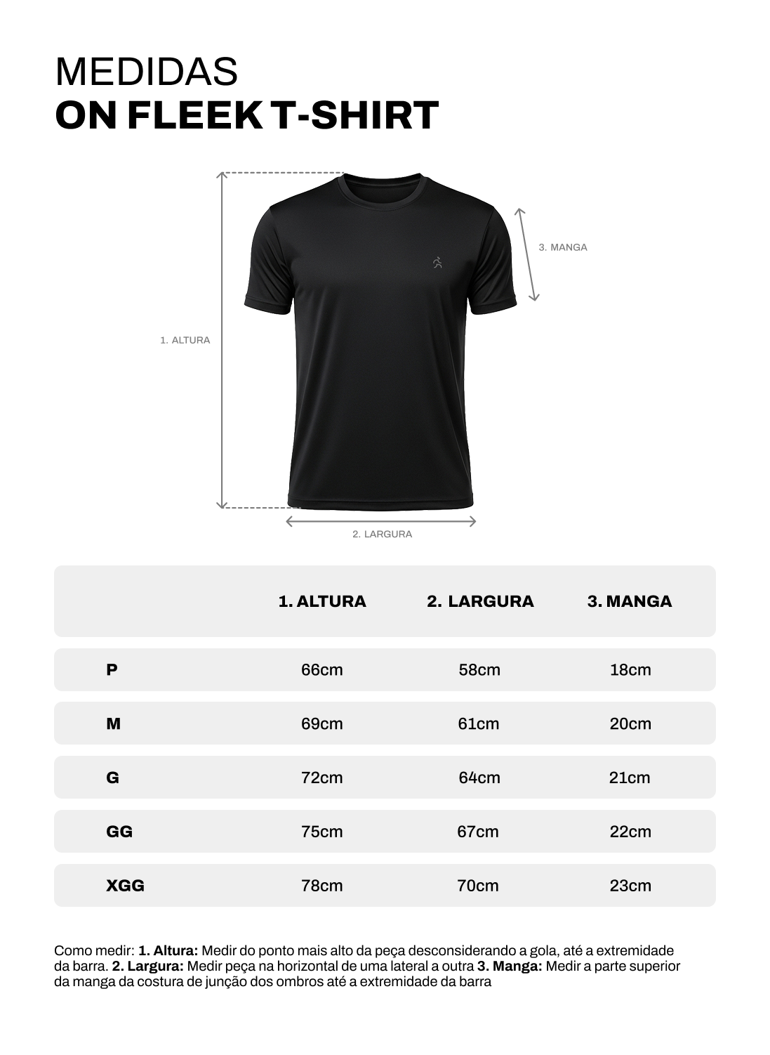 Tabela de medidas de On Fleek T-Shirt | Masculino